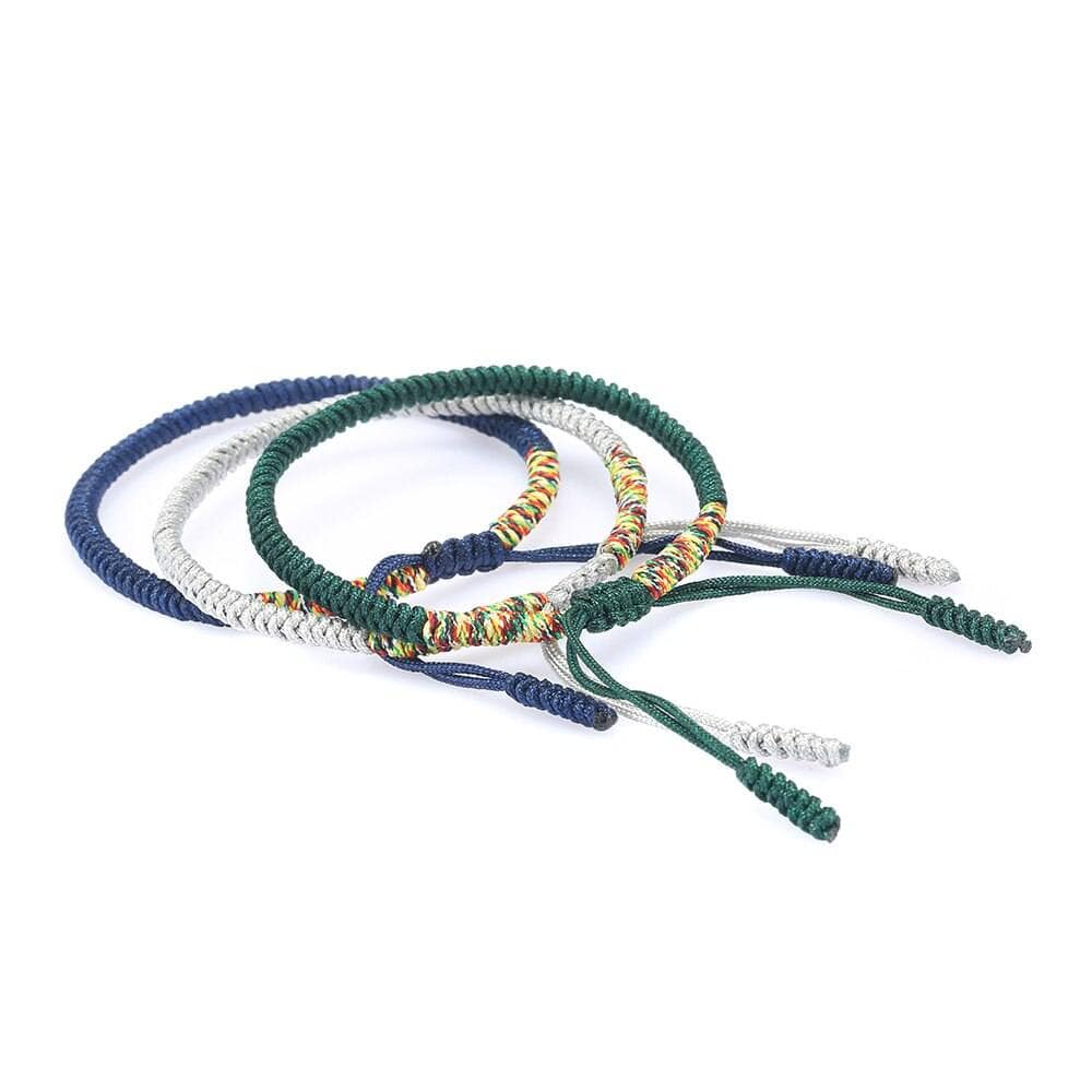 Artisan d'Asie 0 Handmade Multi Color Red Rope Bracelet Tibetan Buddhist Lucky Knots Adjustable Bracelet Jewelry For Women Men 1258