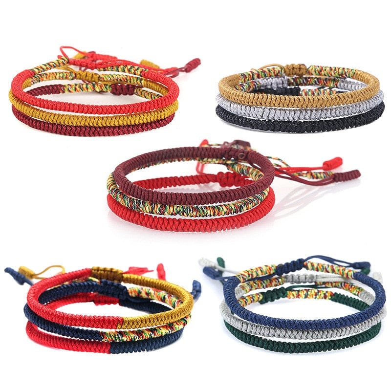 Artisan d'Asie 0 RB029 Multicolor Thread Bracelet Tibetan Buddhism Love Lucky Charm Tibetan  Bracelets &amp; Bangles For Women Men Handmade knot Rope