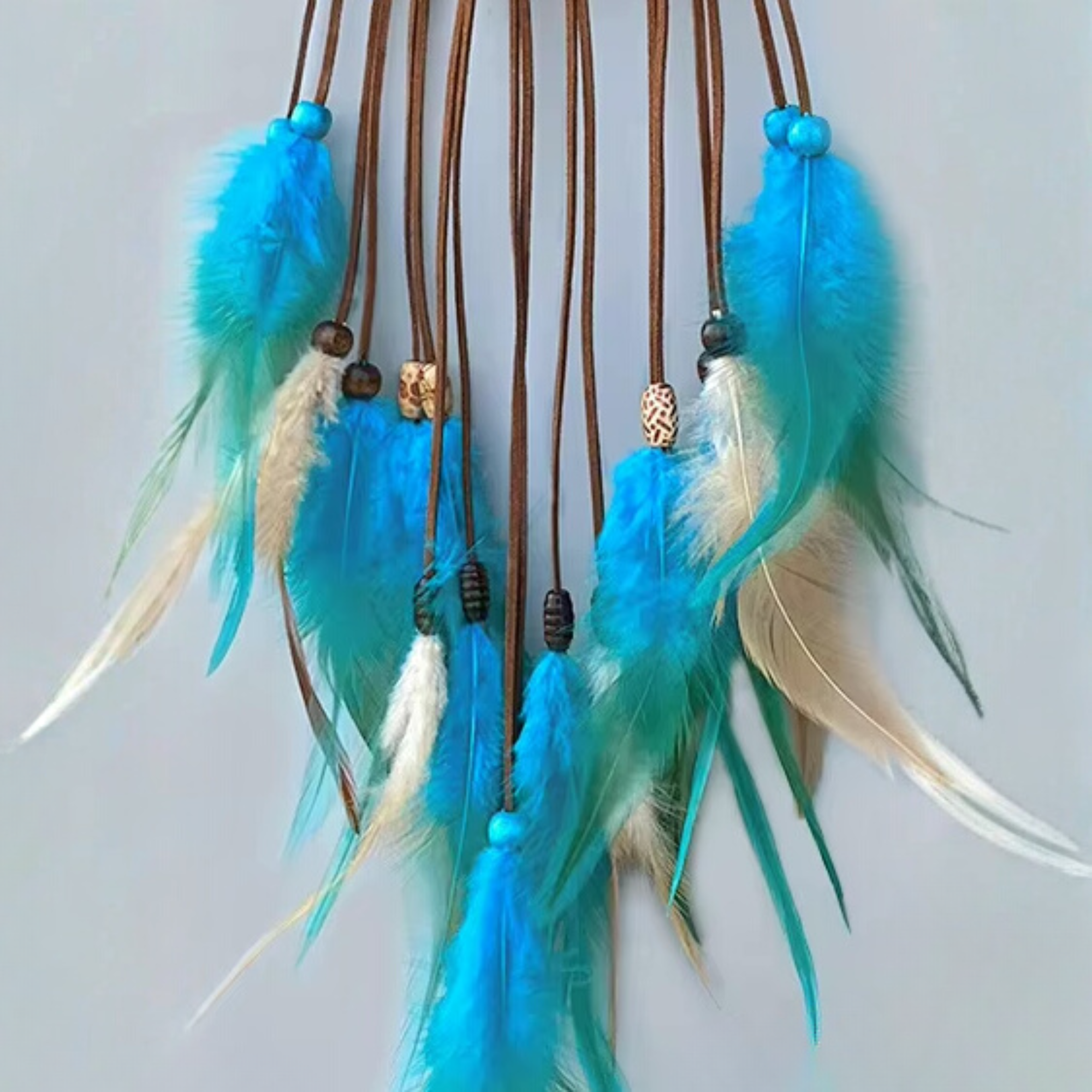 Artisan d'Asie Attrape Rêves Attrape-rêves de plumes bleues