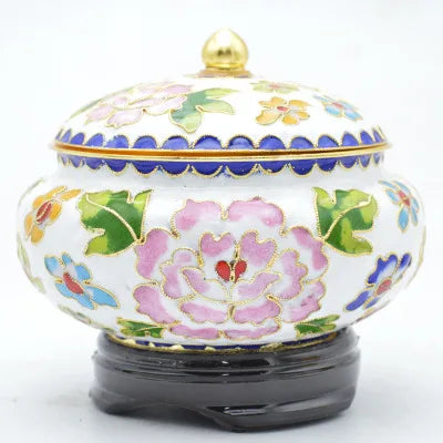 Artisan d'Asie Boites & Coffrets Chinois Blanc Boite chinoise en cloisonné