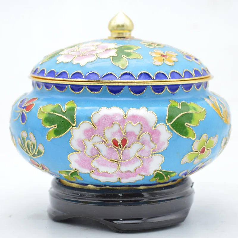 Artisan d'Asie Boites & Coffrets Chinois Bleu Boite chinoise en cloisonné