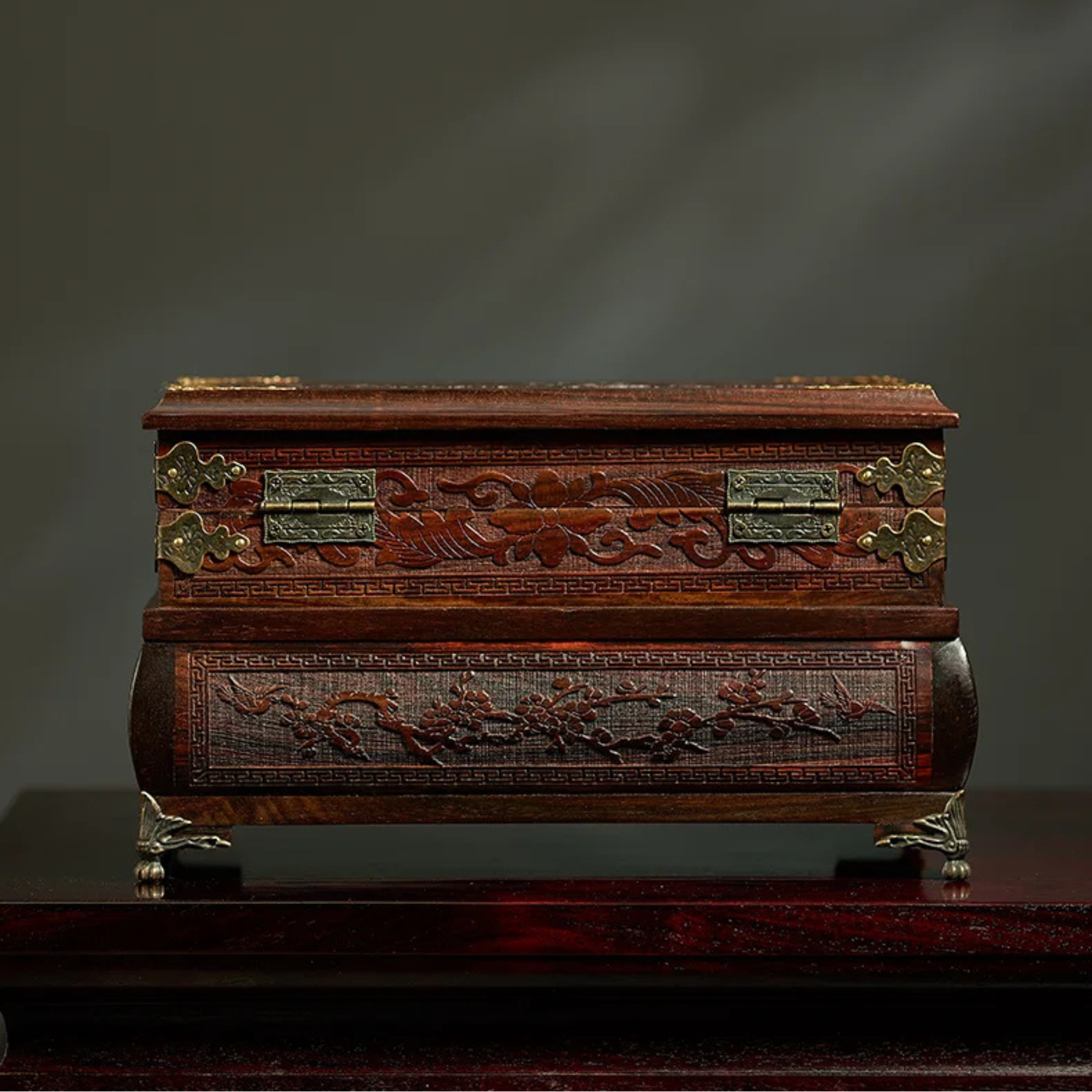 Artisan d'Asie Boites & Coffrets Chinois Boîte à bijoux bois de rose siamois – Artisanat d’exception