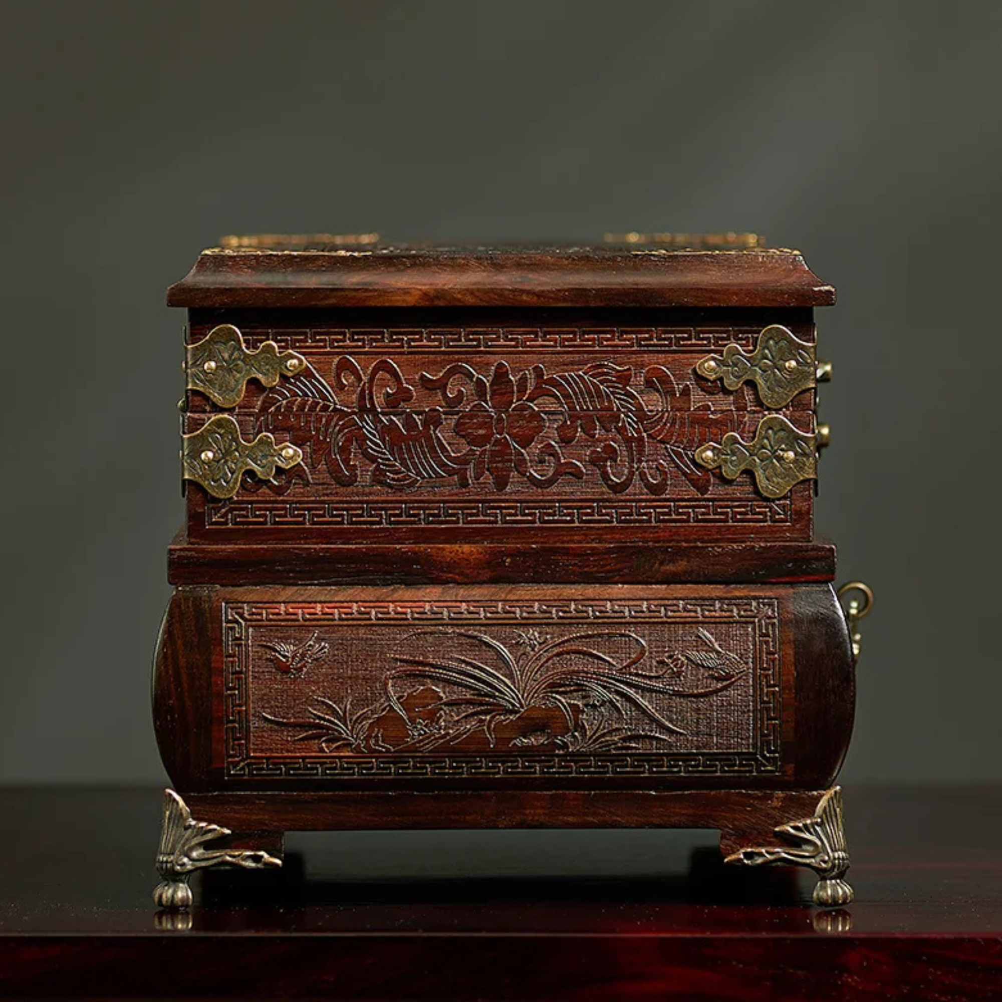 Artisan d'Asie Boites & Coffrets Chinois Boîte à bijoux bois de rose siamois – Artisanat d’exception