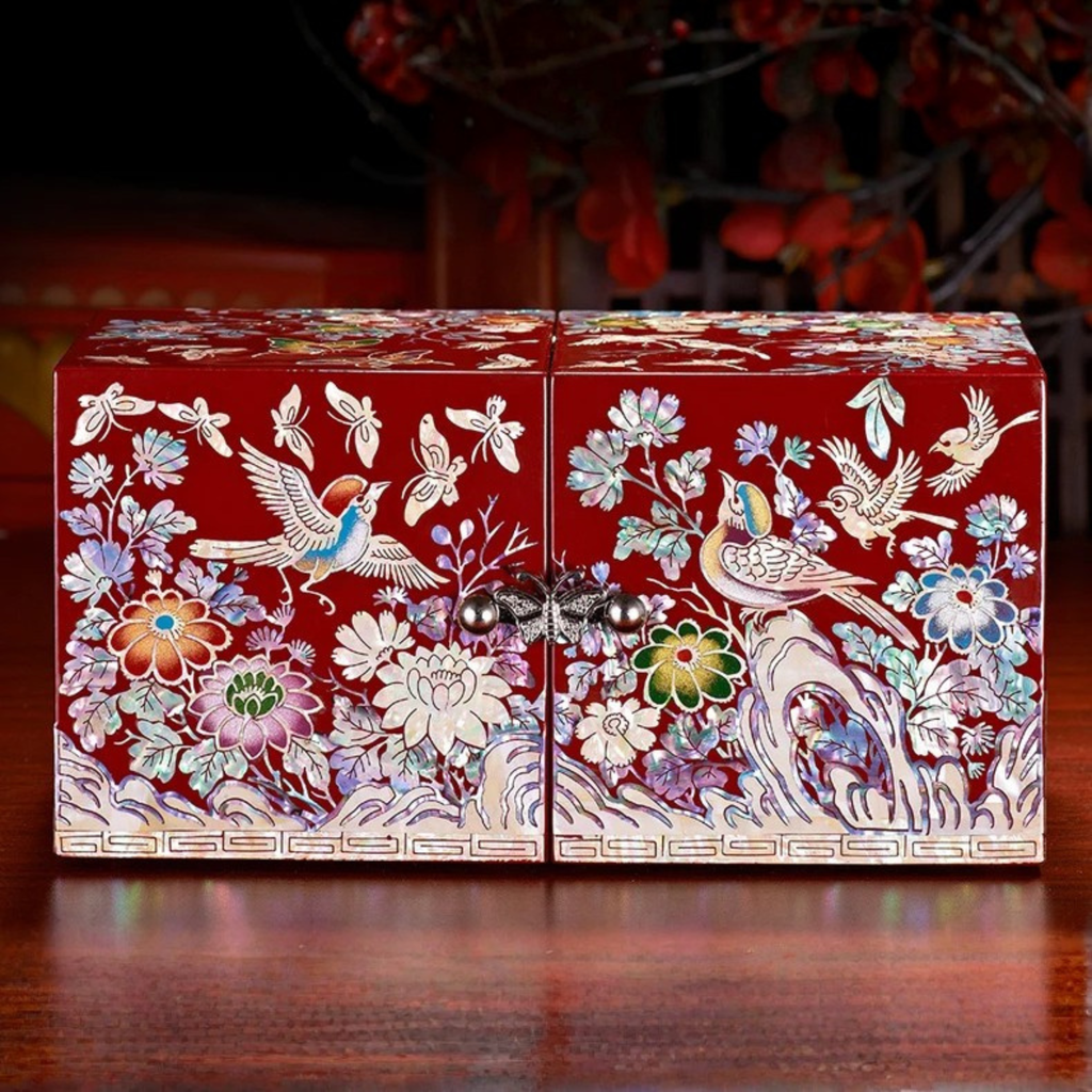 Artisan d'Asie Boites & Coffrets Chinois Boîte à bijoux chinoise en nacre et bois laqué