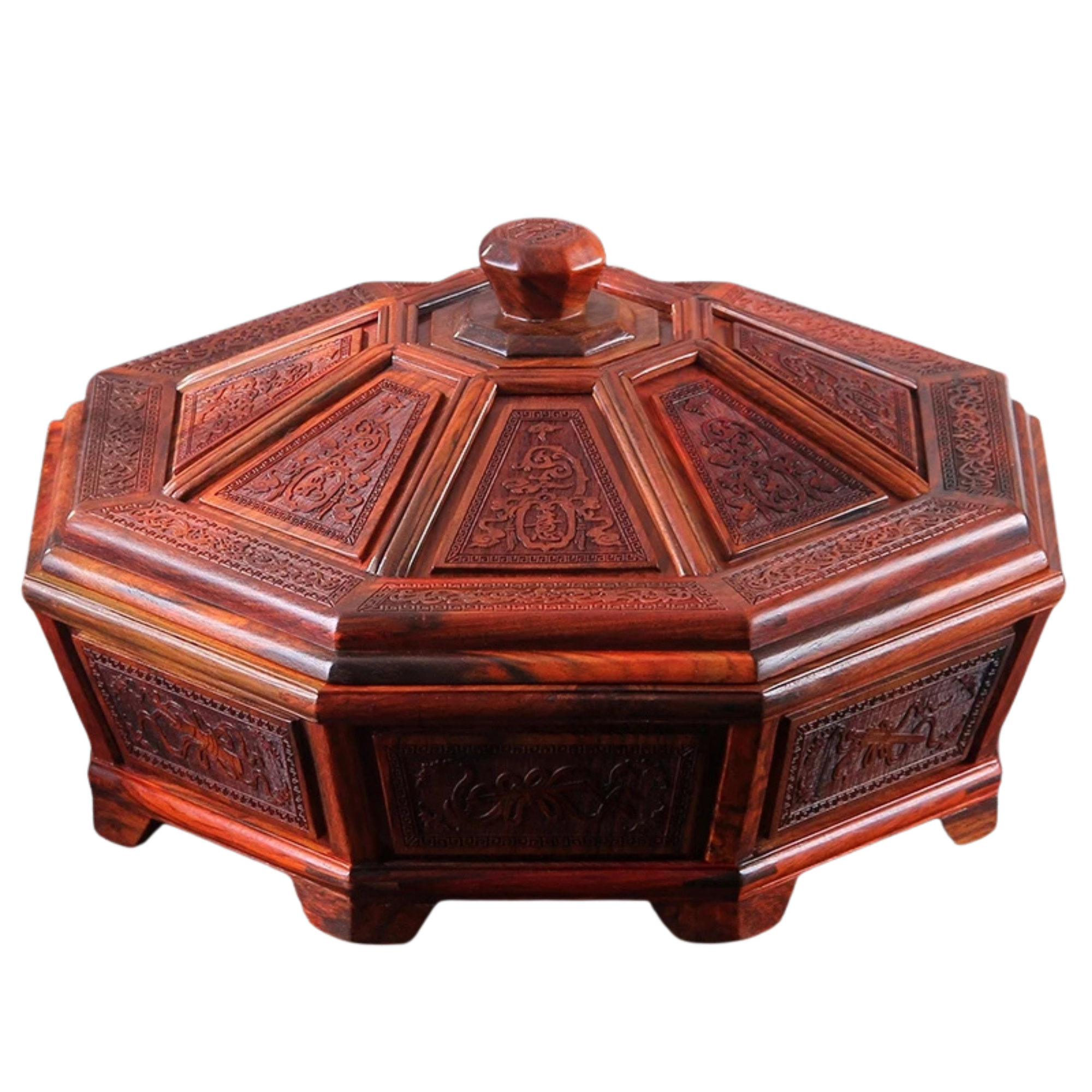 Artisan d'Asie Boites & Coffrets Chinois Boîte chinoise en octogonale en bois de rose