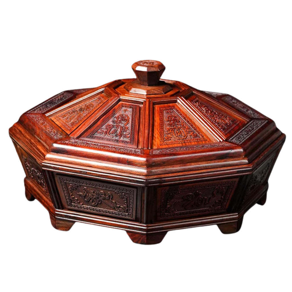 Artisan d'Asie Boites & Coffrets Chinois Boîte chinoise en octogonale en bois de rose