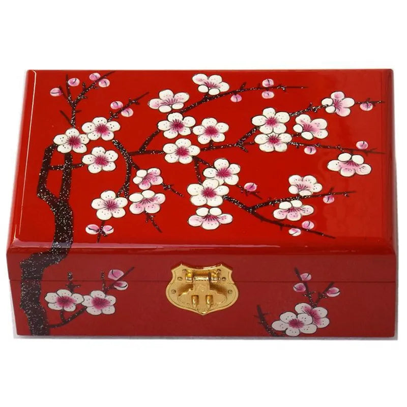 Artisan d'Asie Boites & Coffrets Chinois Rouge Boîte à bijoux chinoise en bois laqué
