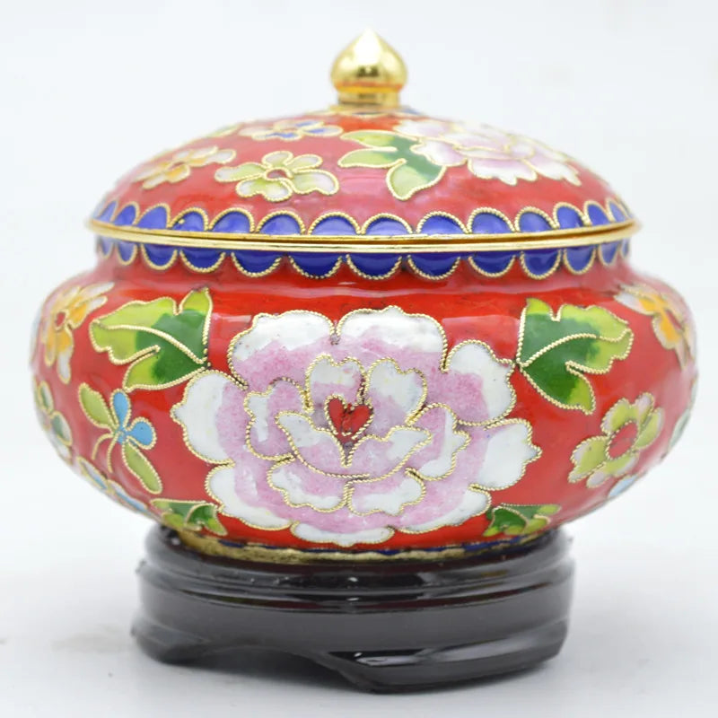 Artisan d'Asie Boites & Coffrets Chinois Rouge Boite chinoise en cloisonné