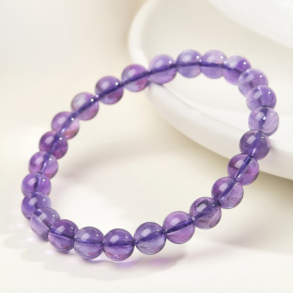 Artisan d'Asie Bracelets Malas Bracelet mala en pierre d'améthyste