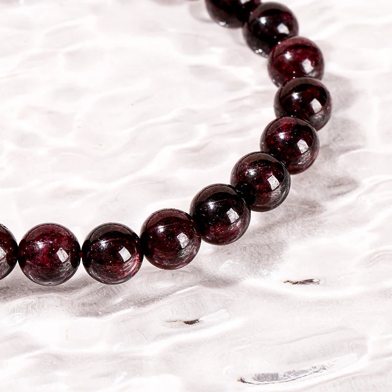 Artisan d'Asie Bracelets Malas Bracelet mala en pierre de grenat