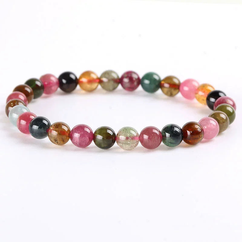 Artisan d'Asie Bracelets Malas Bracelet Mala en Tourmaline Multicolore