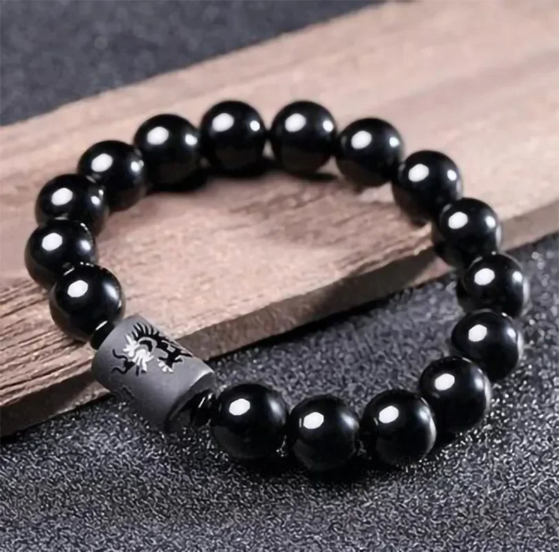 Artisan d'Asie Bracelets Malas Bracelet Mala en Tourmaline Noire