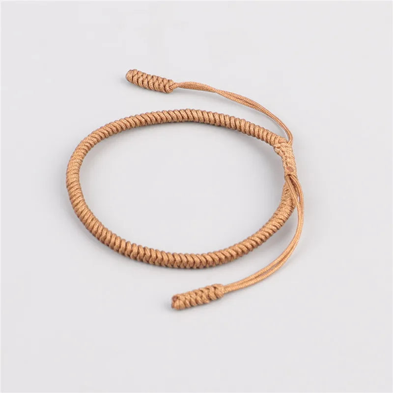 Artisan d'Asie Bracelets Tressés Tibétains Bracelet tressé tibétain marron
