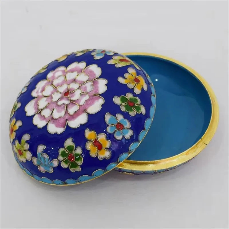 Artisan d'Asie Cloisonné Chinois Boîte chinoise en cloisonné artisanale de Beijing