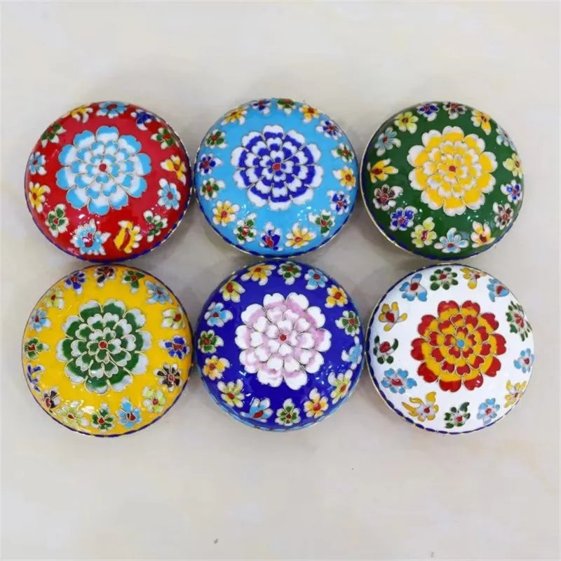 Artisan d'Asie Cloisonné Chinois Boîte chinoise en cloisonné artisanale de Beijing