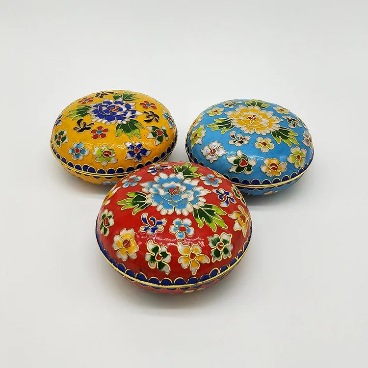 Artisan d'Asie Cloisonné Chinois Boîte chinoise en cloisonné artisanale de Beijing