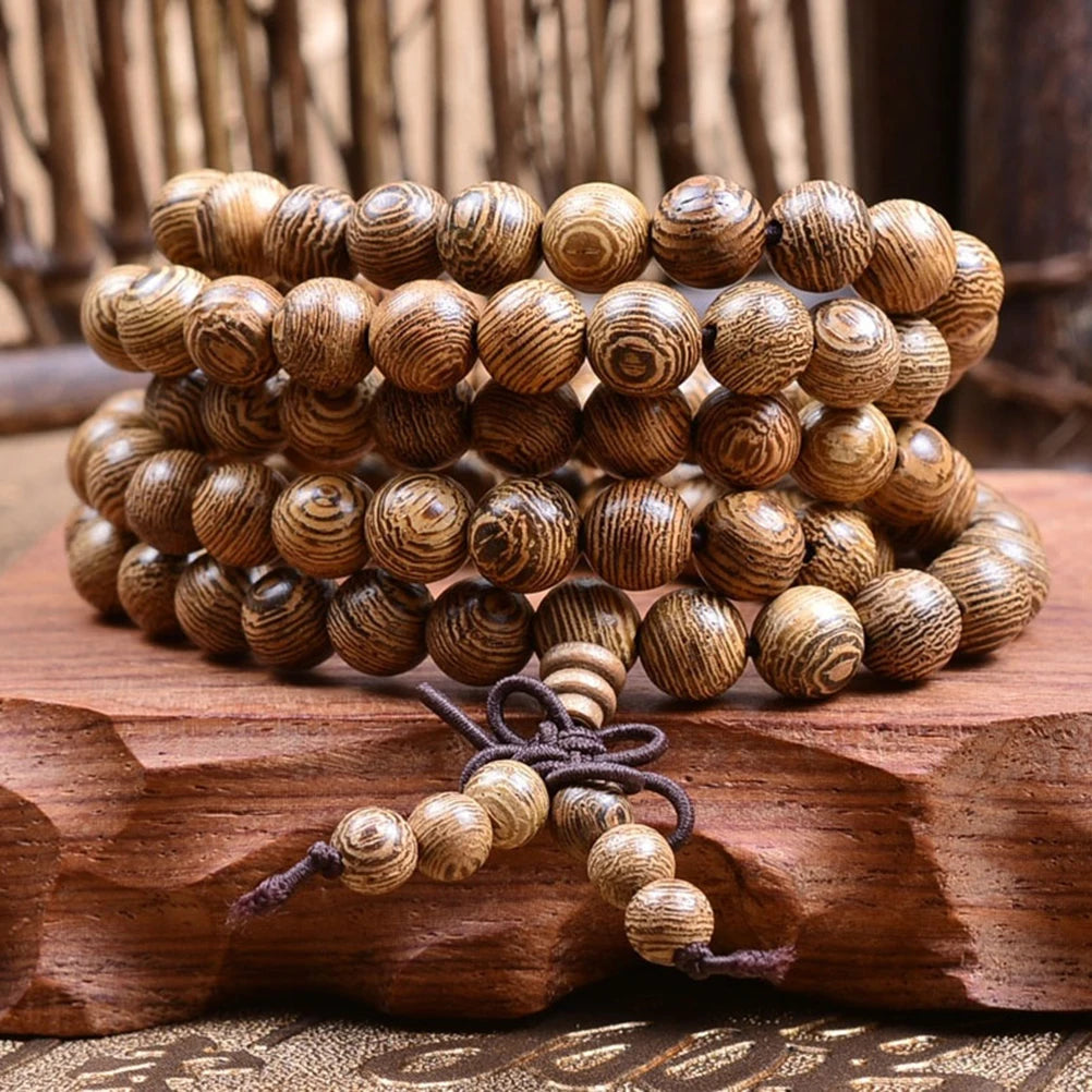 Artisan d'Asie Colliers Malas Collier mala en bois de wengé