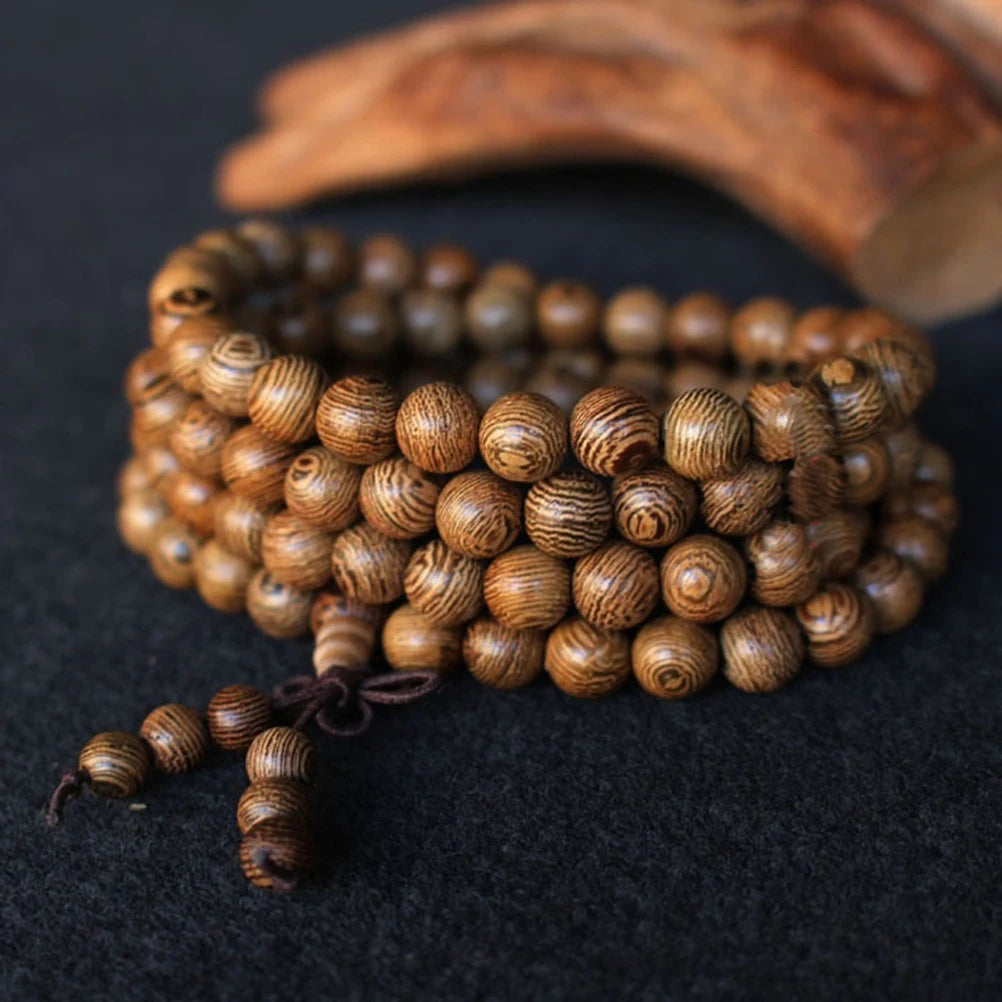Artisan d'Asie Colliers Malas Collier mala en bois de wengé