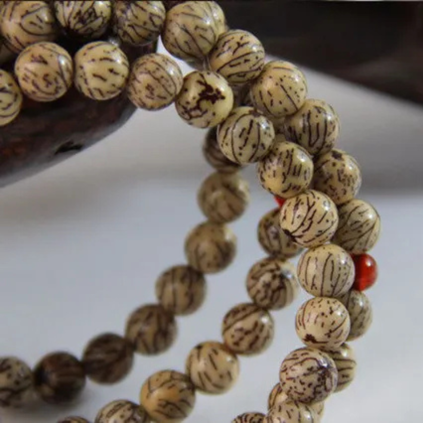 Artisan d'Asie Colliers Malas Collier mala en graines de bodhi