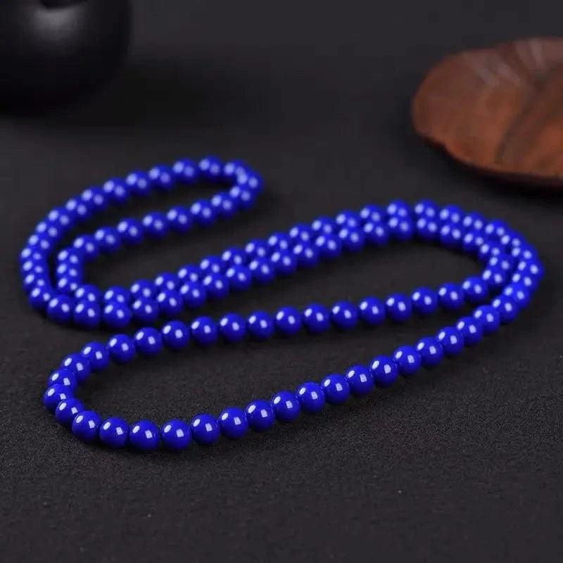 Artisan d'Asie Colliers Malas Collier mala en pierre de lapis lazuli