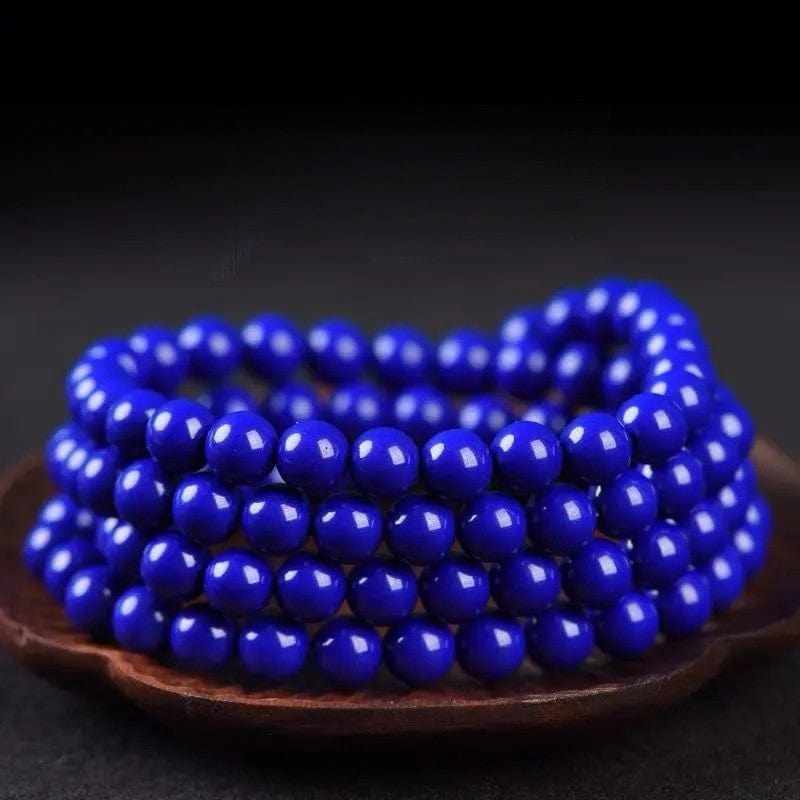 Artisan d'Asie Colliers Malas Collier mala en pierre de lapis lazuli