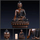Artisan d'Asie Statues Bouddha M - 21 cm Statue Bouddha Shakyamuni en cuivre