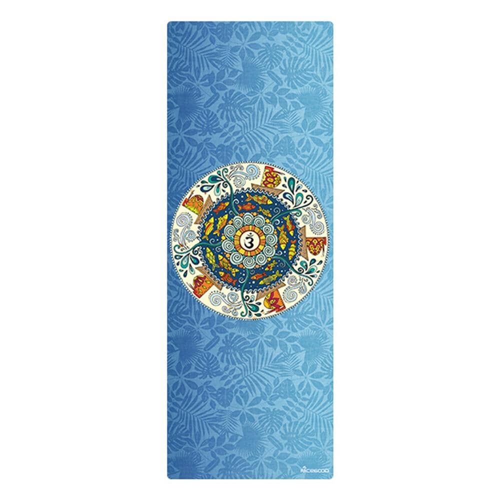 Artisan d'Asie Tapis de Yoga & Méditation Bleu - Cercle Om Tapis de yoga et méditation