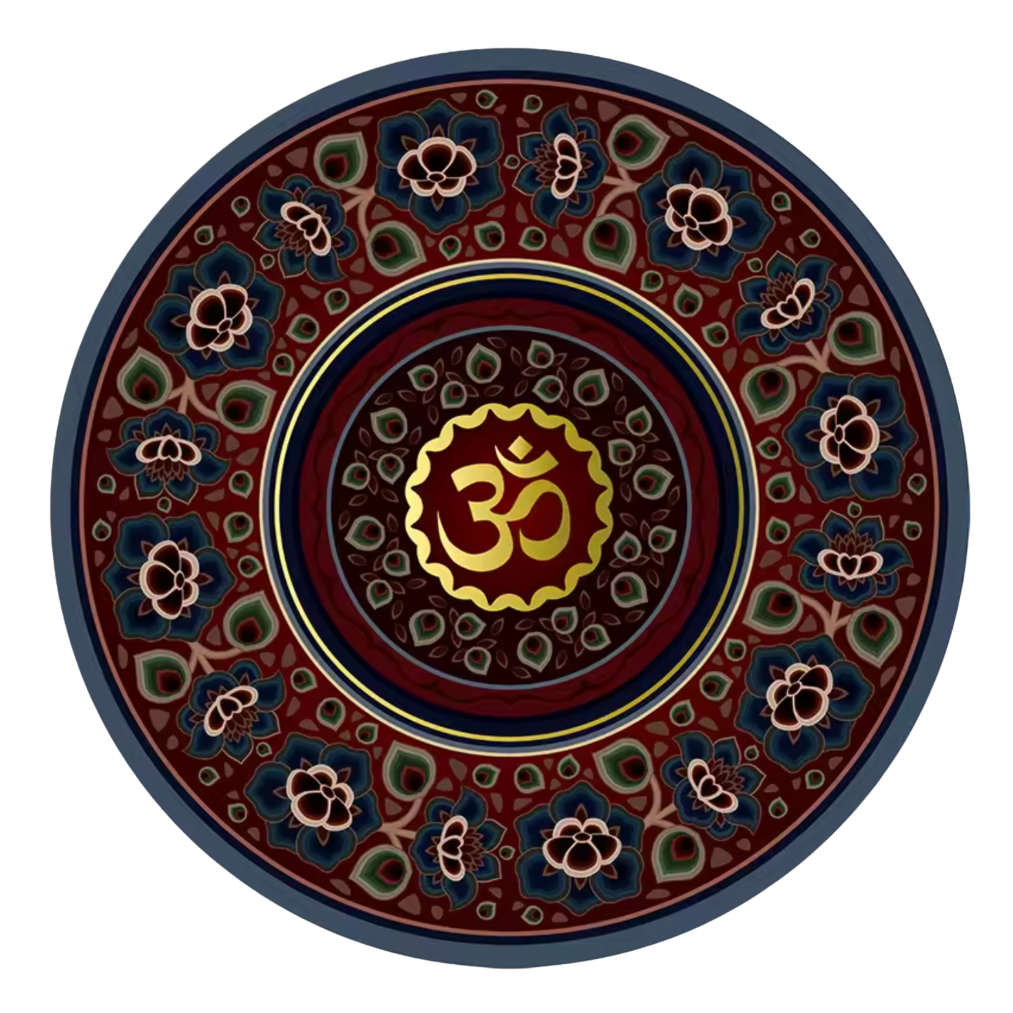 Artisan d'Asie Tapis de Yoga & Méditation OM 5 Tapis de yoga et méditation rond