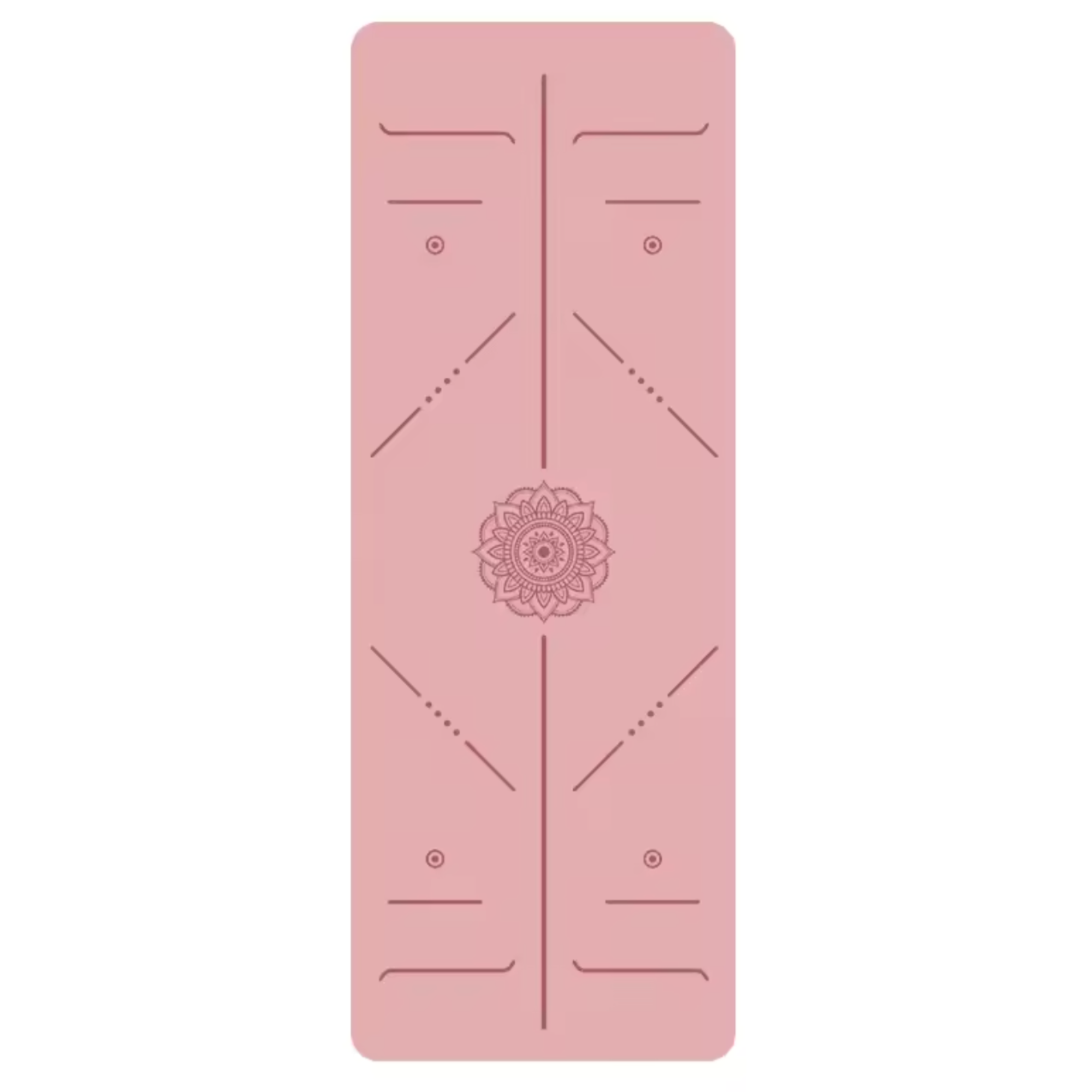 Artisan d'Asie Tapis de Yoga & Méditation Rose Tapis de yoga en caoutchouc naturel