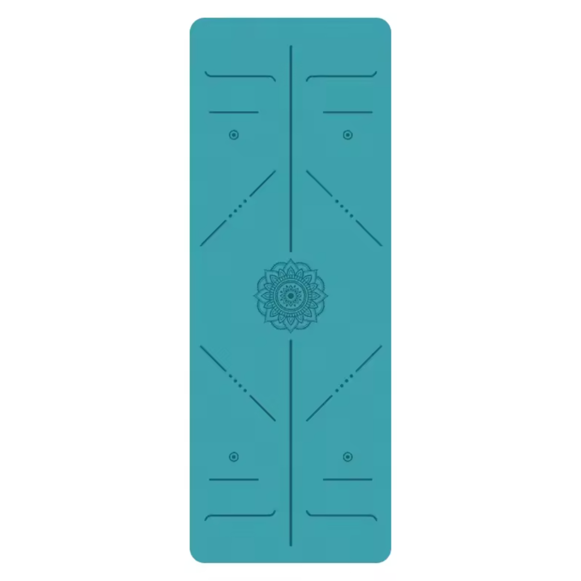 Artisan d'Asie Tapis de Yoga & Méditation Vert-Bleu Tapis de yoga en caoutchouc naturel