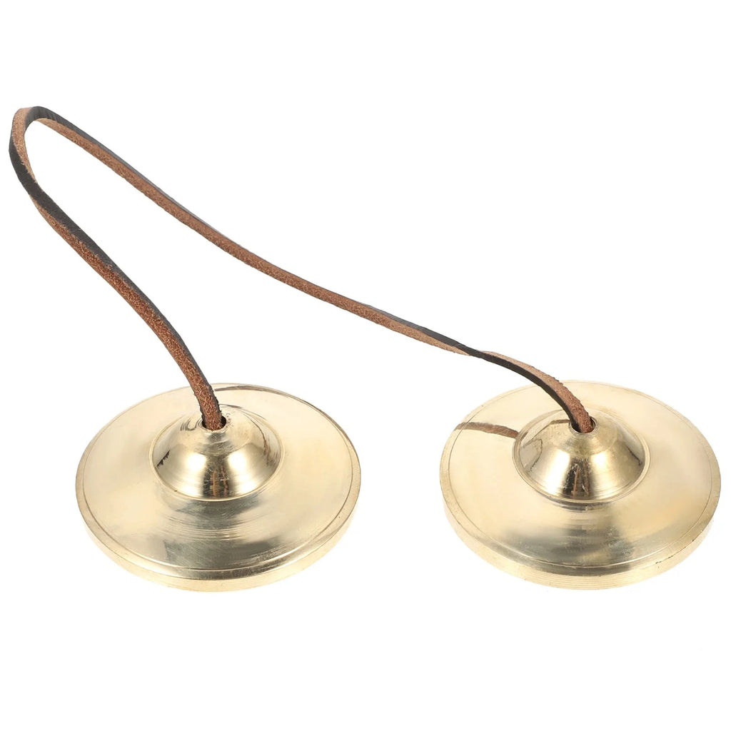 Artisan d'Asie Tingsha Tibétain Cuivre – Cymbales de Méditation Authentiques