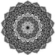 Artisan d'Asie Coloriage Adulte Mandala sur fond noir Mandala à colorier