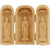 Box of 3 wooden craft statuettes-Amitabha Buddha-Design 1