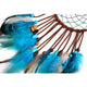 Attrape-rêves en cuir et plumes bleues Attrape Rêves Artisan d'Asie