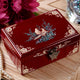 Boîte à bijoux chinoise oiseaux en nacre et bois laqué Boites & Coffrets Chinois Artisan d'Asie Rouge