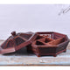 Boîte chinoise octogonale en bois de mukula Boites & Coffrets Chinois Artisan d'Asie