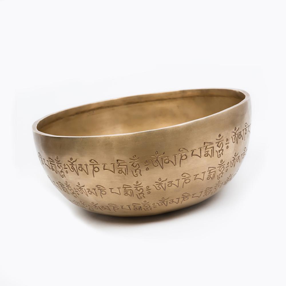 Bowl singing copper engraved mantra Om Mani Padme Hum