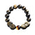 Mala bracelet with pixiu in golden obsidian and tiger eye