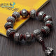 Bracelet Mala en Bois de Santal Premium et Argent Pur 990/1000 Bracelets Malas Artisan d'Asie