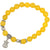 Bracelet mala en pierre d'agate jaune et argent Bracelets Malas Artisan d'Asie 