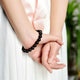 Bracelet mala en pierre d'agate noire Bracelets Malas Artisan d'Asie