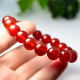 Bracelet mala en pierre d'agate rouge Bracelets Malas Artisan d'Asie