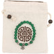 Bracelet mala en pierre d'agate verte et argent Bracelets Malas Artisan d'Asie