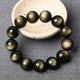 Bracelet mala en pierre d'obsidienne dorée Bracelets Malas Artisan d'Asie