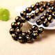 Bracelet mala fabriqué sur mesure Bracelets Malas Artisan d'Asie Noir - Agate naturelle avec Mantra "Om" Oui Argent