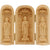 Box of 3 wooden craft statuettes-Amitabha Buddha-Design 1