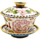 Grande tasse de thé chinoise en cloisonné Cloisonné Chinois Artisan d'Asie Blanche