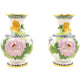 Paire de grands vases chinois en cloisonné 2 - Fleurs Cloisonné Chinois Artisan d'Asie Blanc