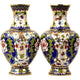 Paire de vases chinois en cloisonné – Fleurs Cloisonné Chinois Artisan d'Asie