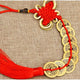 Pendentif Feng Shui traditionnel béni - Rouge Feng Shui Artisan d'Asie 8 Pièces - Bonne fortune
